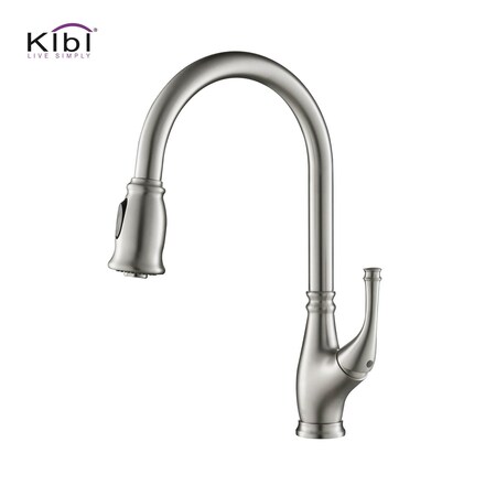Kibi Summit Single Handle Pull Down Kitchen Sink Faucet KKF2009BN